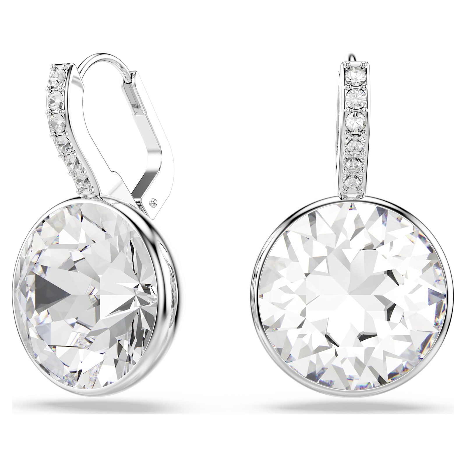 Swarovski Millenia Drop Earrings, Round Cut, White, Rhodium Plated 5731149