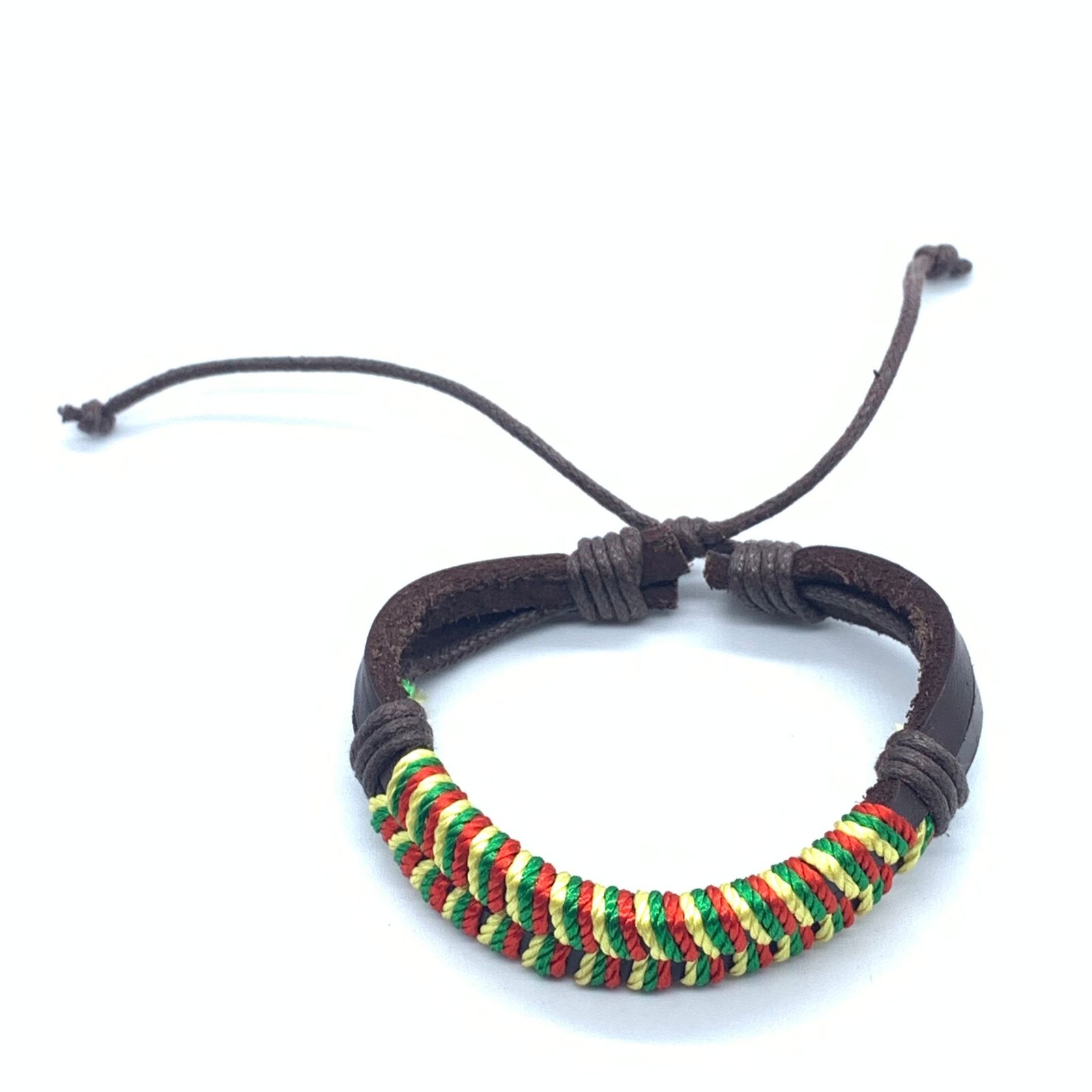 Rasta Hippie Double Cord Braided Leather Handmade Cool Bracelets 7in-11in