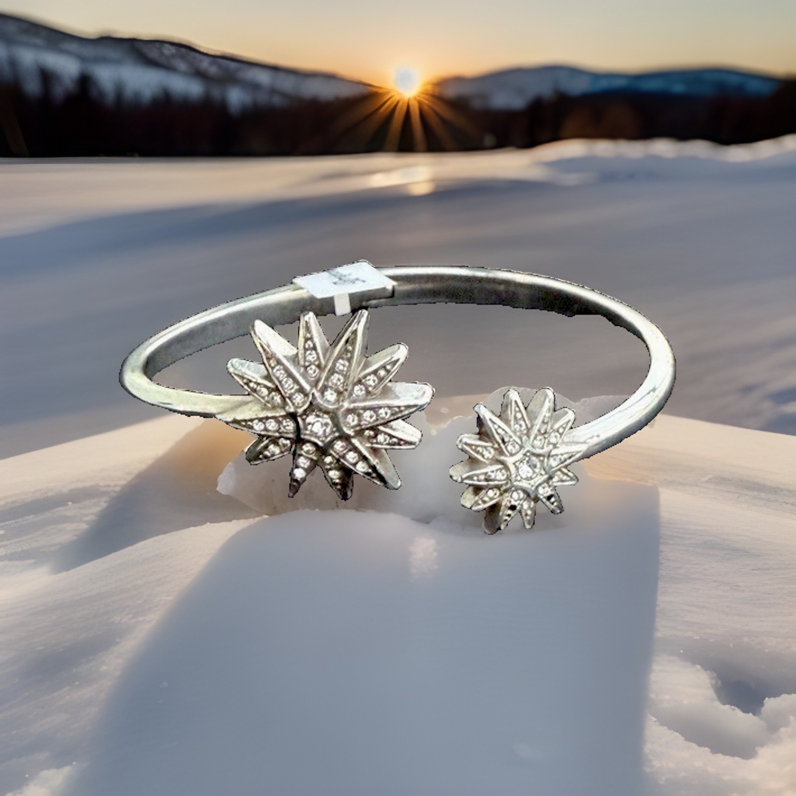 Brighton Bangle Contempo Starburst Hinged NWT