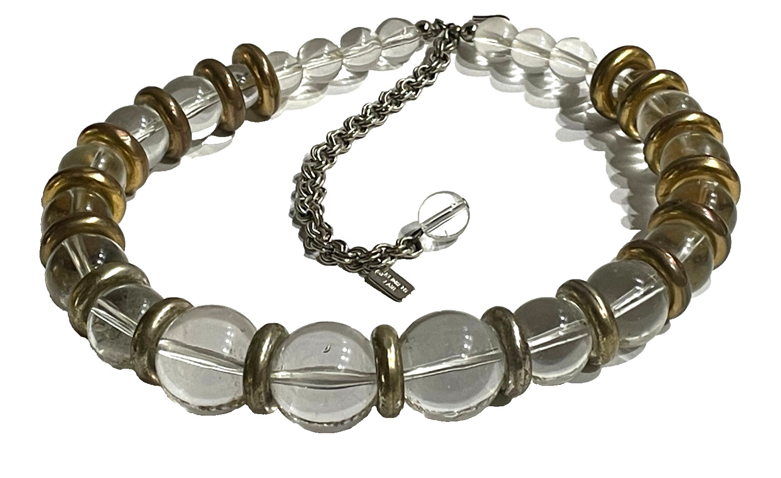 Kenneth J Lane Vintage Acrylic Bubble Necklace. Circa 1990s-2000s Boutique Line.