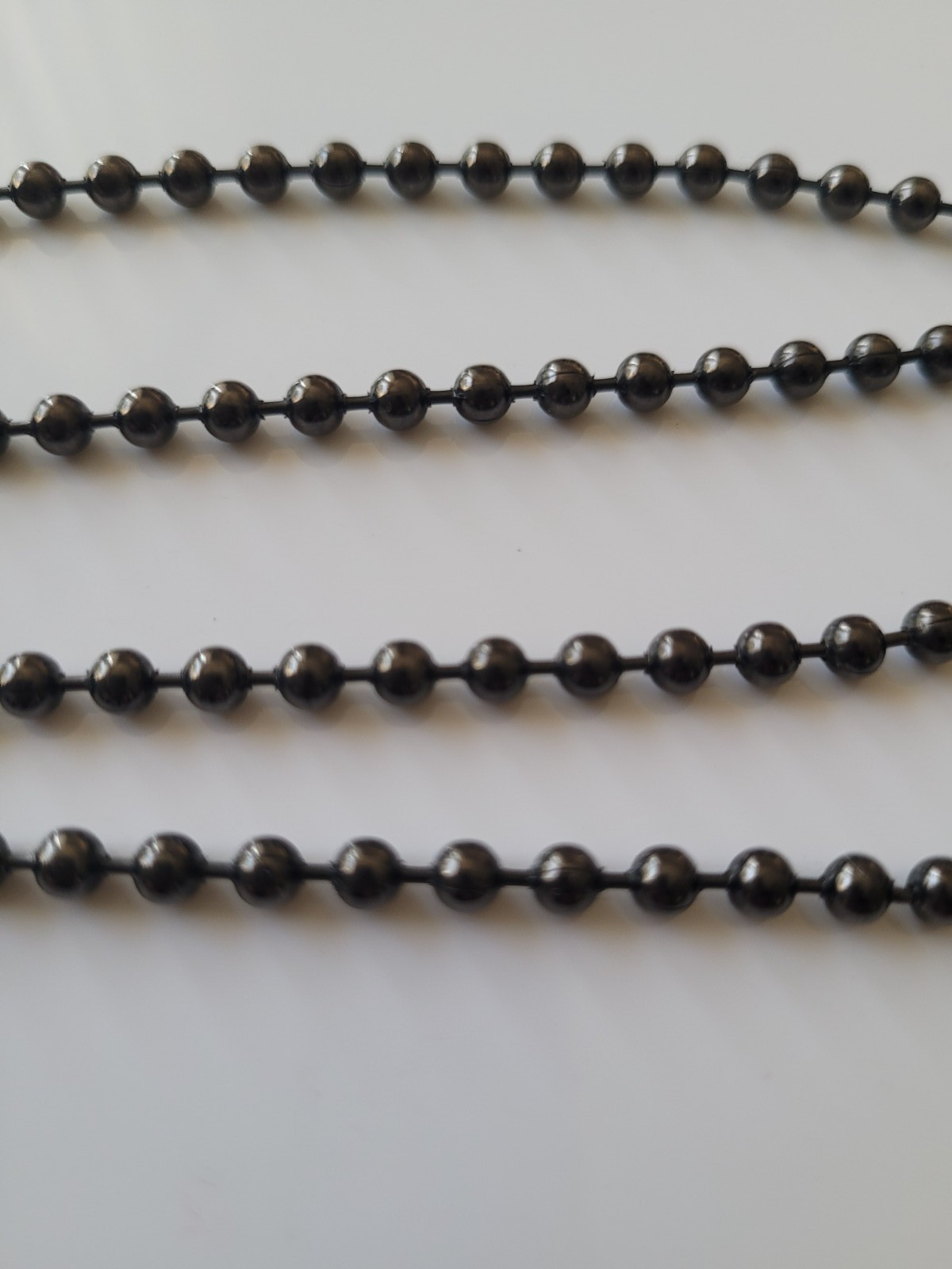 Gun Metal 5mm Ball Chain Necklace Gun Metal Dog Tag Chain Necklace