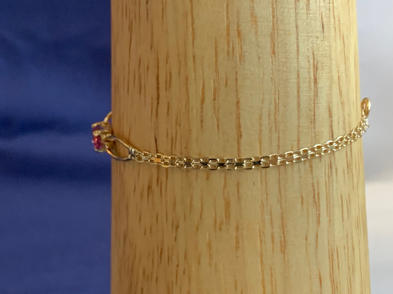 14K Yellow Gold Bracelet 1.82g Fine Jewelry 6″ Pink Kunzite Color Stone *READ*