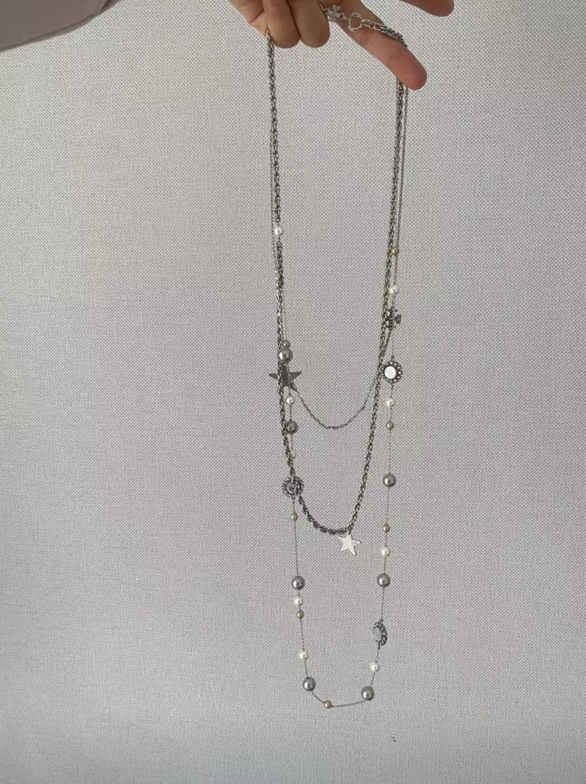 Tory Burch Crystal and Pearl Necklace Rare Retail $499