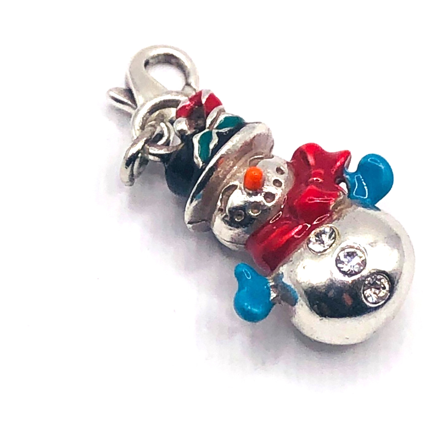 Brighton Christmas carol holiday snowman frosty top hat custom snap charm NWOT