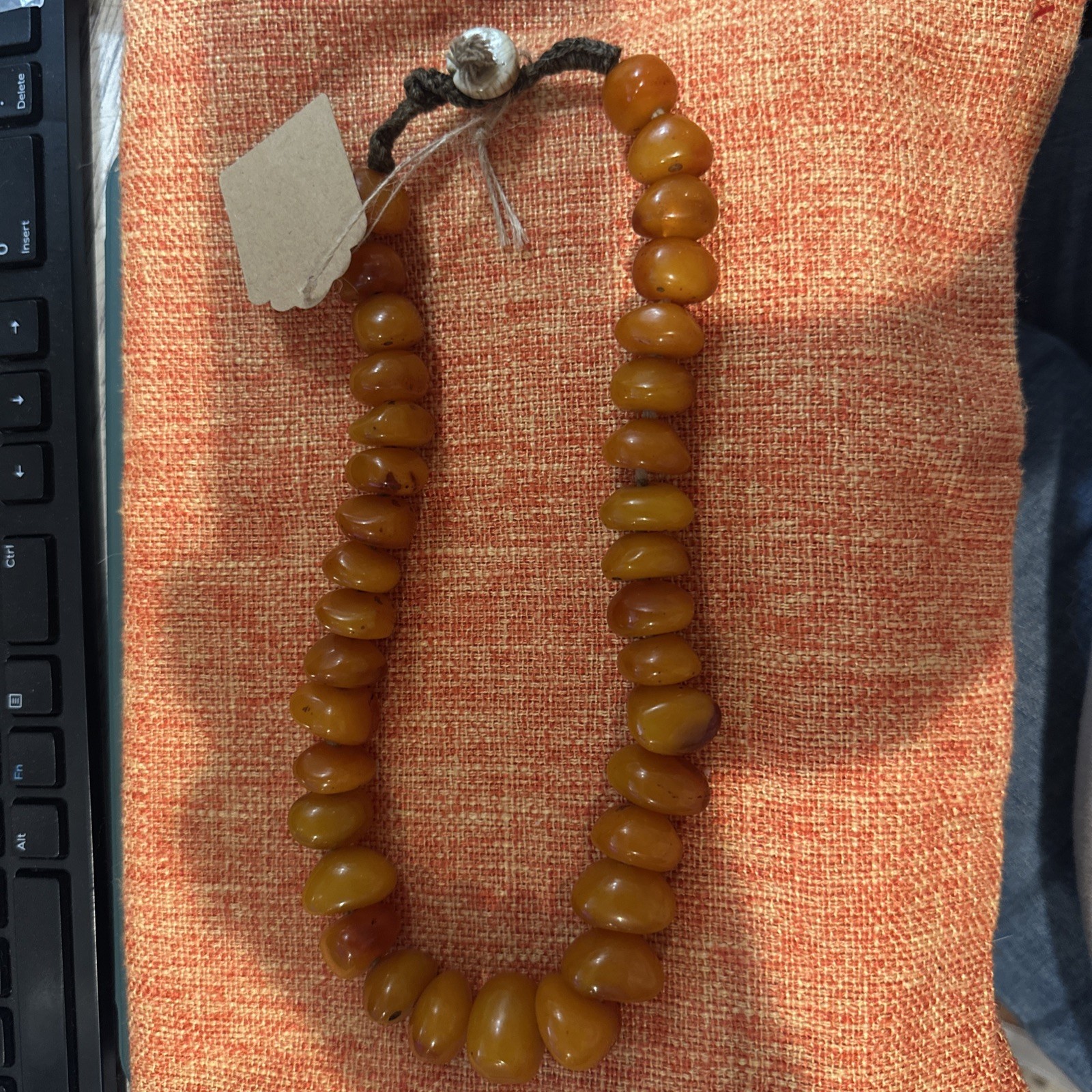Antique Butterscotch Eggyolk Baltic Amber Necklace 103 grams G2U
