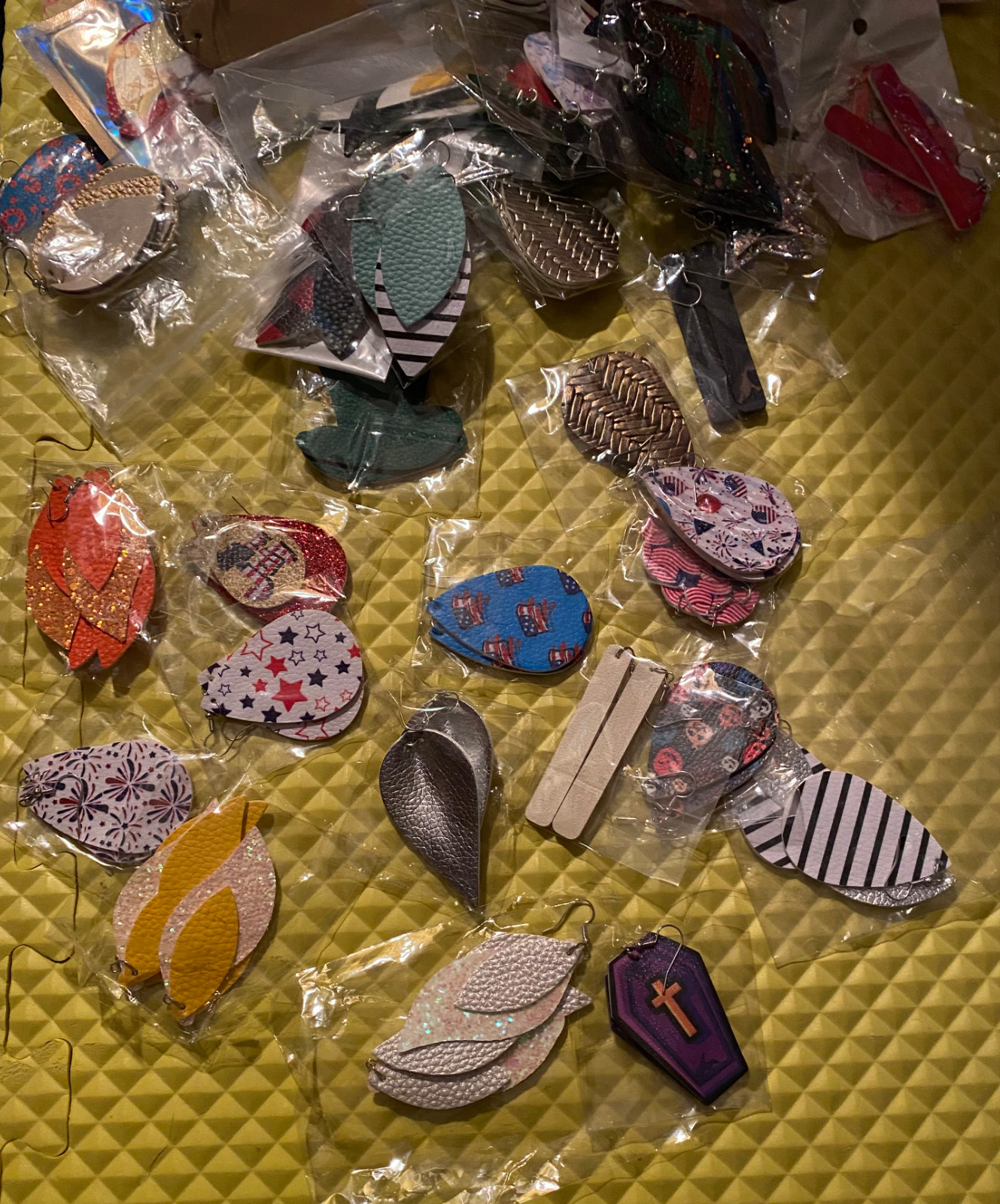 A Variety of Misc. Earrings Holiday, Colors and all Occasion w/ Clear Box
