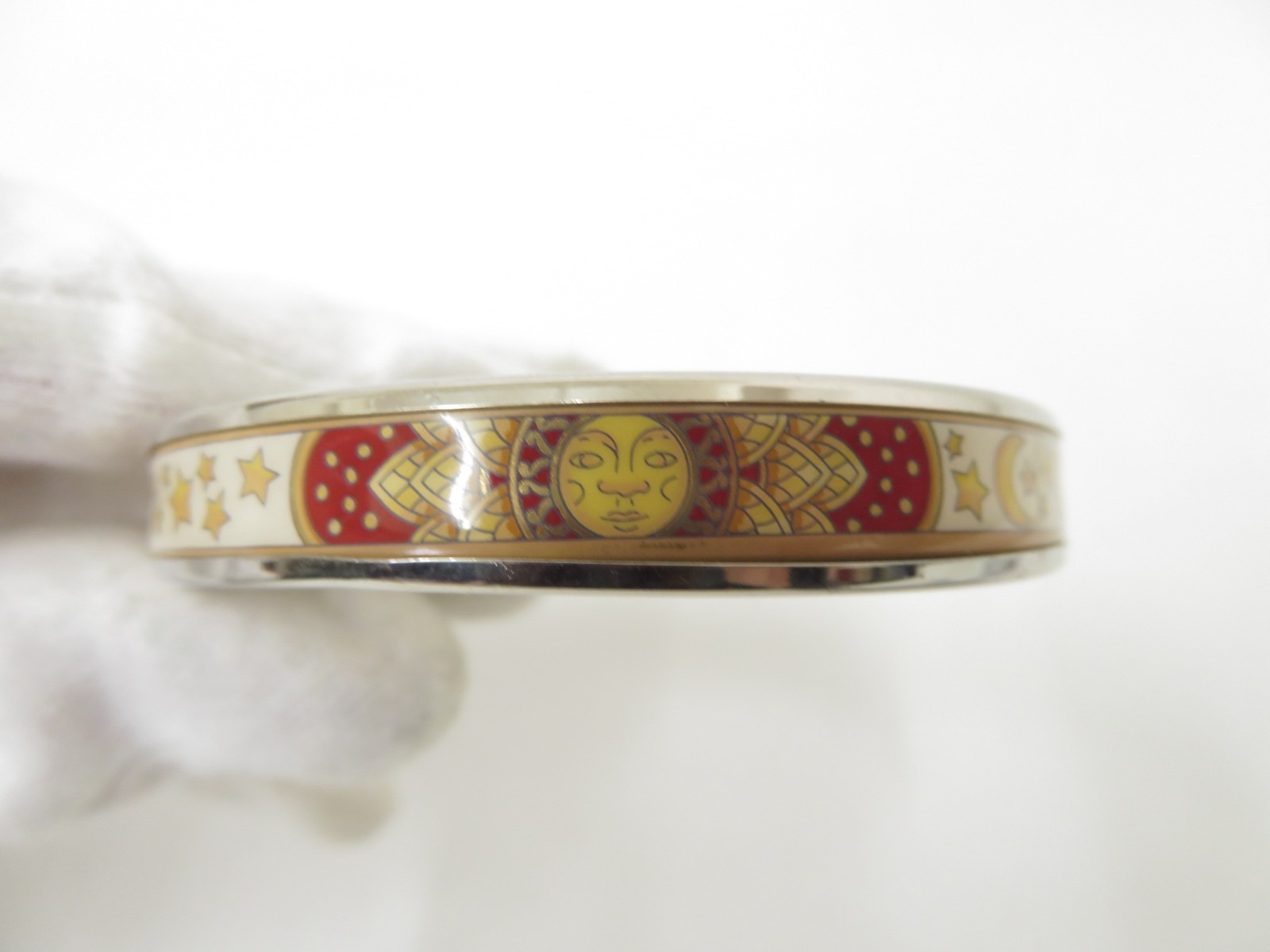 Authentic Hermes Emaille PM Bracelet Bangle A#48756