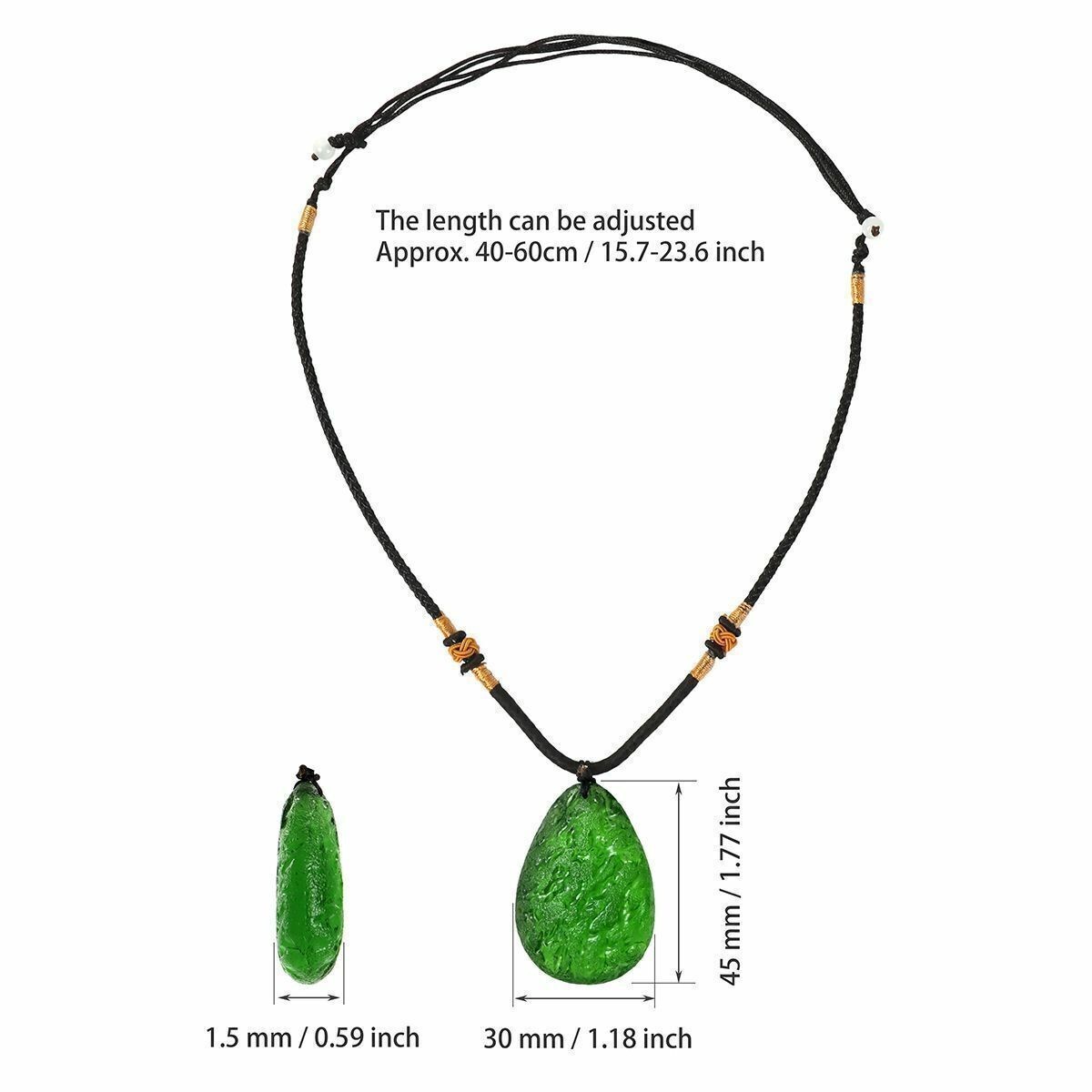 Natural Green Crystal Pendant Gem Moldavite Meteorite Impact Glass Necklace NEW
