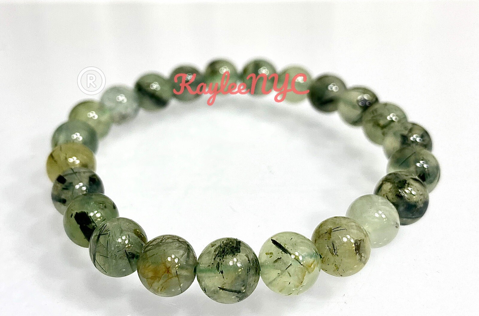 Wholesale Lot 6 Pcs Natural Green Prehnite 8mm 7.5” Crystal Stretch Bracelet