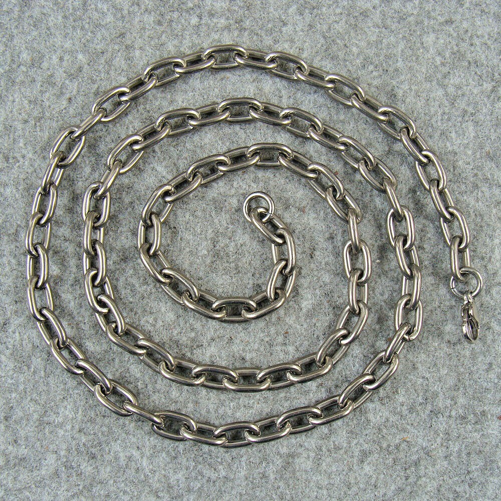 Pure Titanium Necklace Anti-allergy Necklace 6.8mm Wide Ti O Shaped Chain Gifts