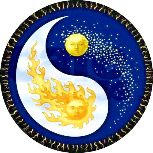 New YING YANG SUN MOON STARS SKY Pendant WITH 925 Sterling Silver 20″ Necklace