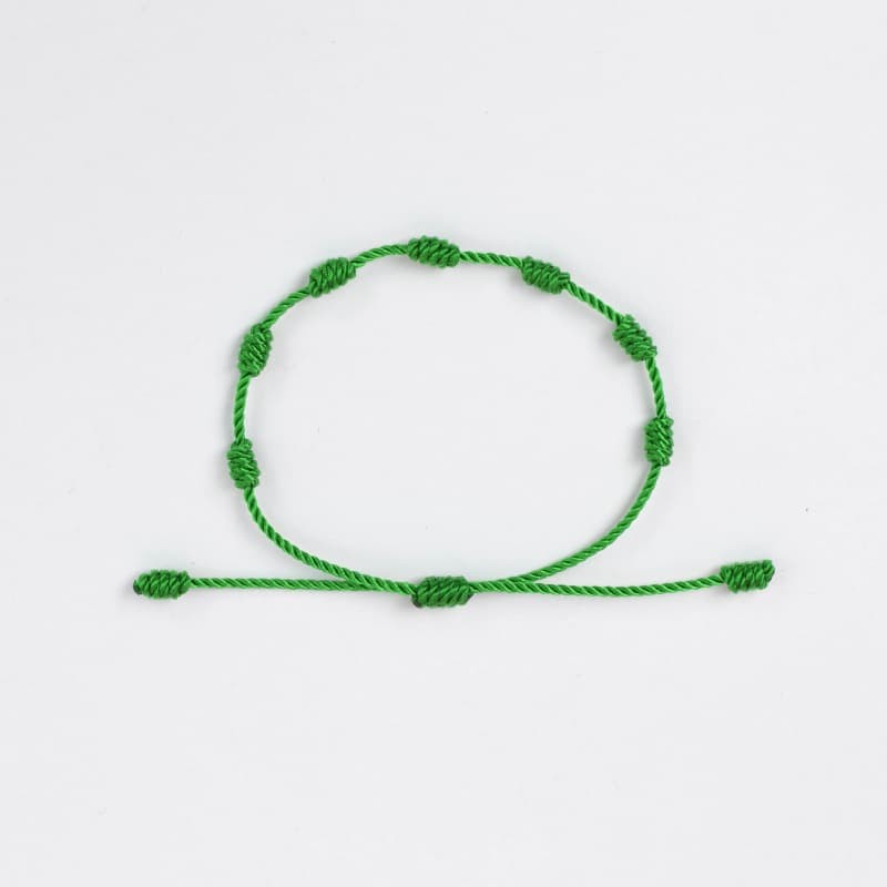 Braided String Bracelet 7 Knots Rope Adjustable Lucky Bangle Women Men Jewelry
