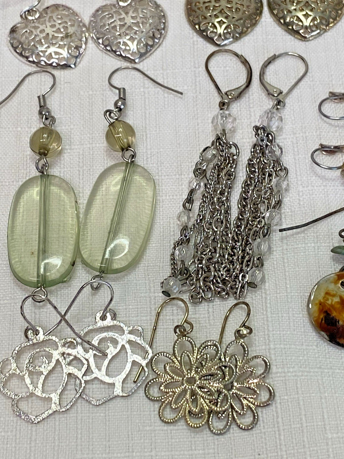 COSTUME EARRINGS Lot 81 Pairs Dangle Drop Beaded Metal Vintage to Modern Mix