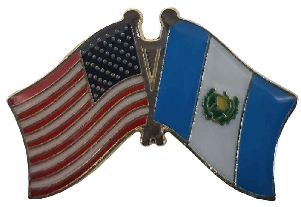 Pack of 50 USA & Guatemala Friendship Combination Motorcycle Hat Cap Lapel Pin