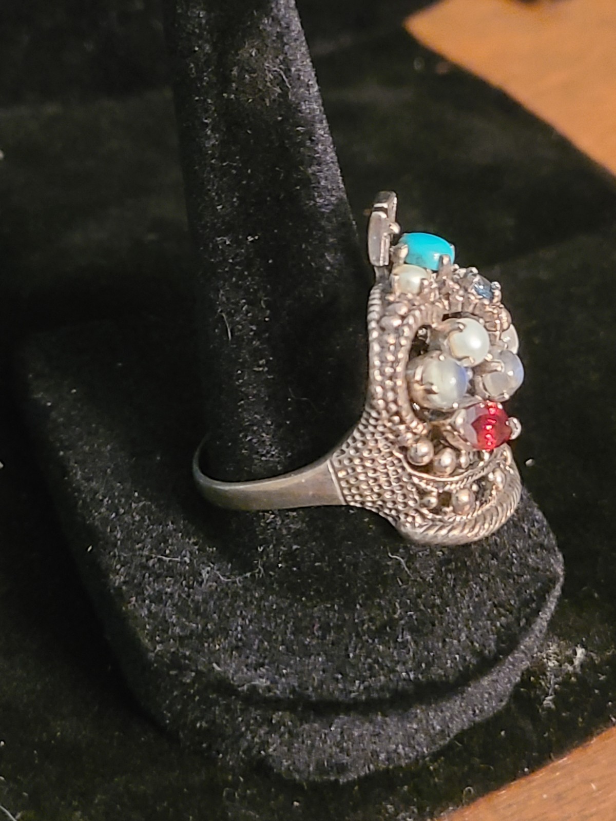 Nicky Butler SS 925 Multi-Gemstone Crown Ring Size 10