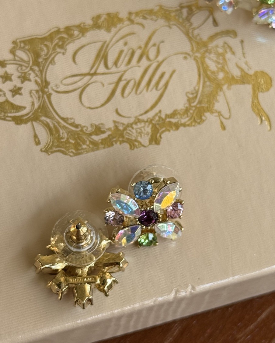 Kirks Folly “Fascination” Multi-Color AB Crystal Bracelet & Earrings Set