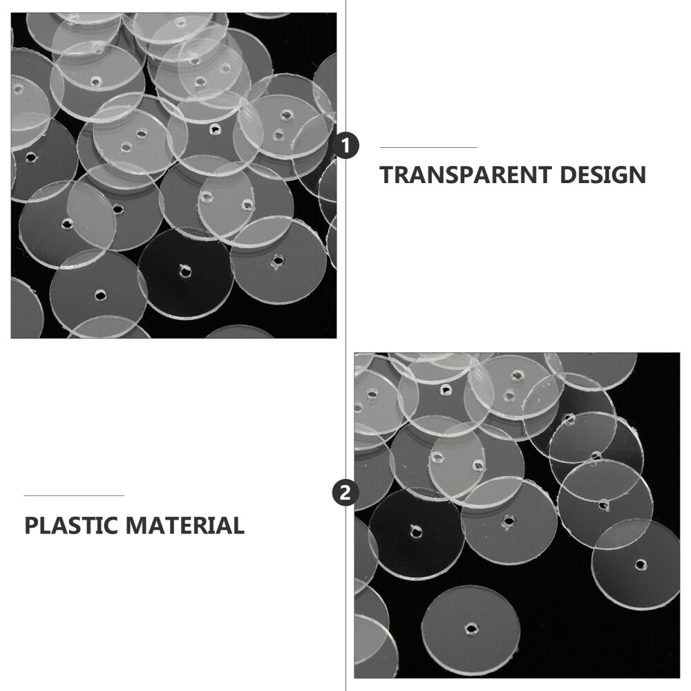 50pcs Clear Disc Pads Plastic Discs For Earring Earring Backs For Droopy Ears