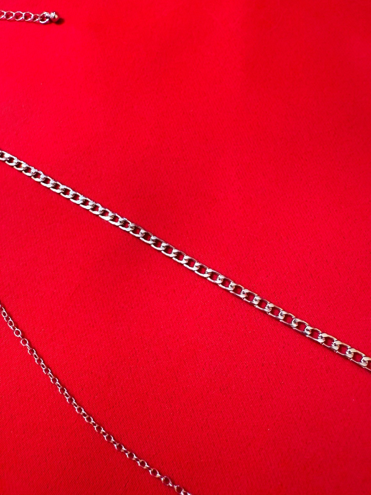 14”-16” Adjustable ❤️ Fashion Nova Silver Neck Double Layered Chain