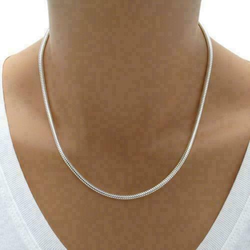 Mens Womens 925 Sterling Silver 1.2mm Thin Snake Chain Necklace 16″ – 30″