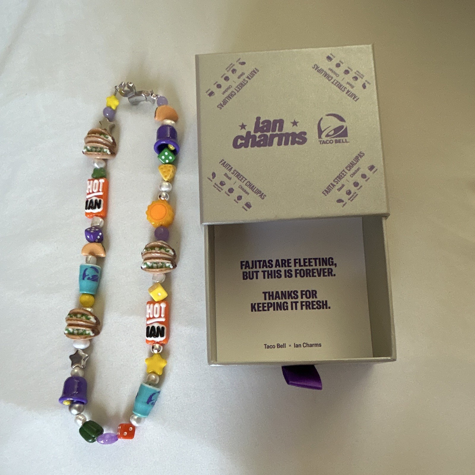 All Brand New Exclusive Taco Bell x Ian Charms Necklace (Rare 1/300)