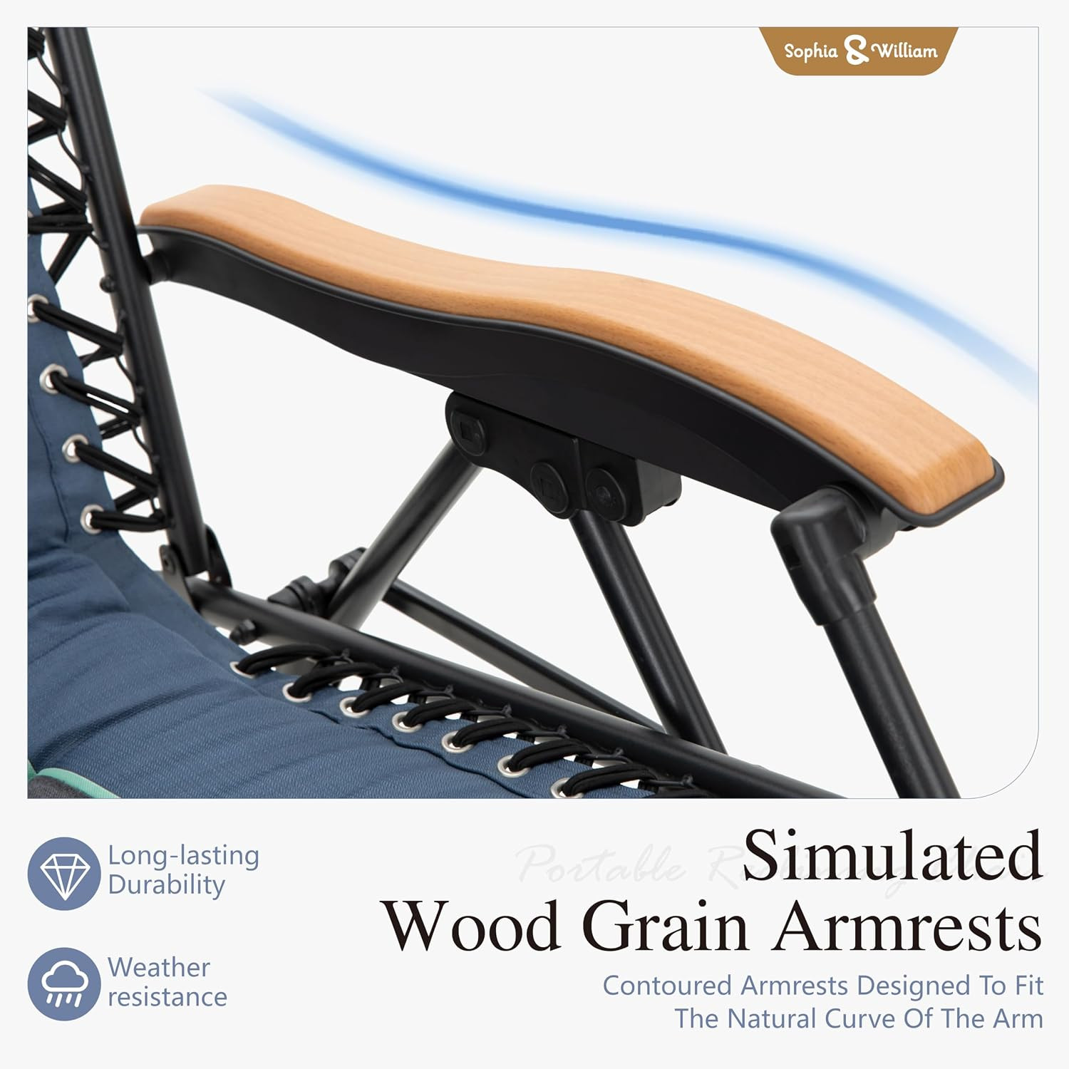 Oversized XXL Zero Gravity Lounge Chair Padded Reclining Lawn Chair Outdoor Grav
