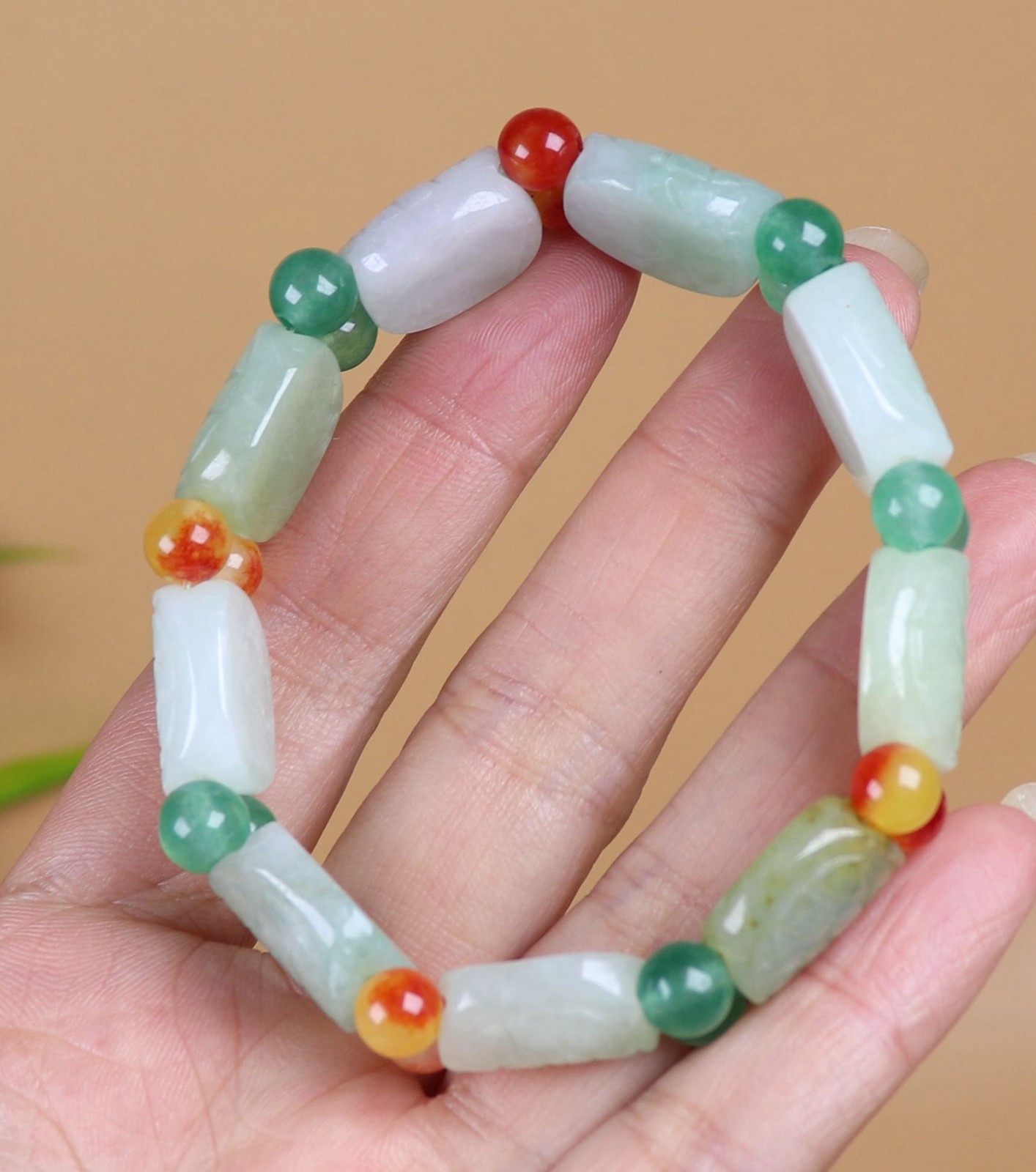 Certified Green Multicolor Natural jadeite 16*14*6 mm Tortoise shell Bangle 2863