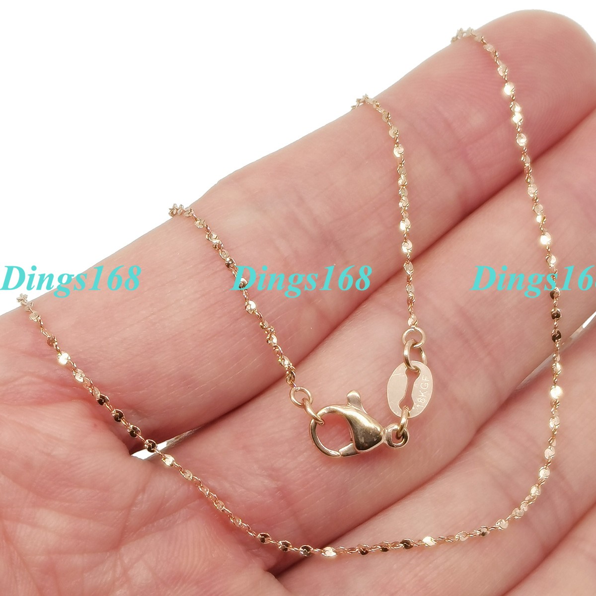 Designer Inspired 18K Rose Gold Filled 24 inch 1 mm Starry Chain Necklace C127R
