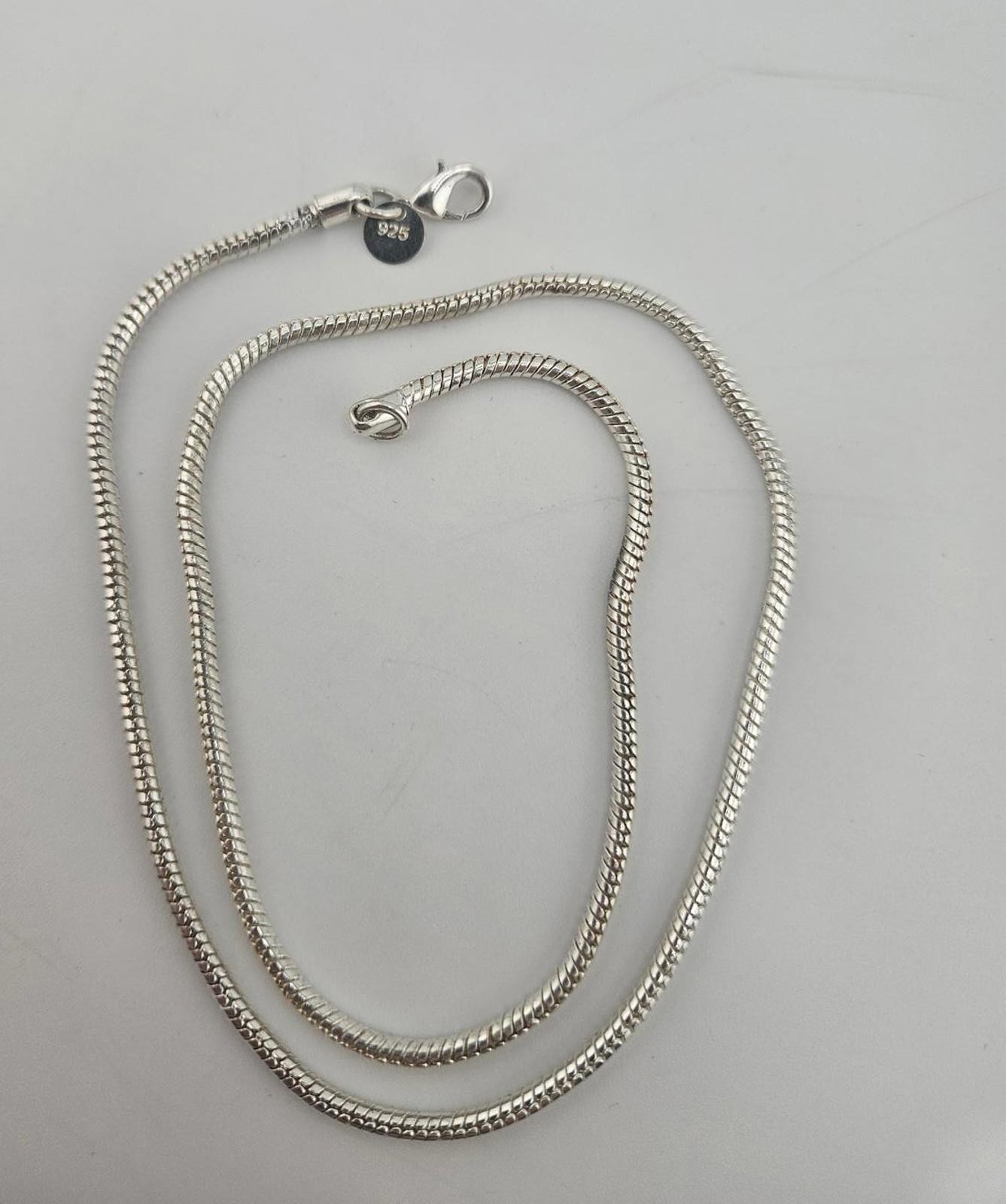 19.5in Silver Tone Snake Chain—Read description