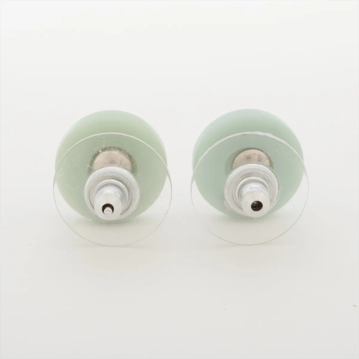 Chanel Coco Mark 05P Piercing jewelry (for both ears) Metal x resin Green
