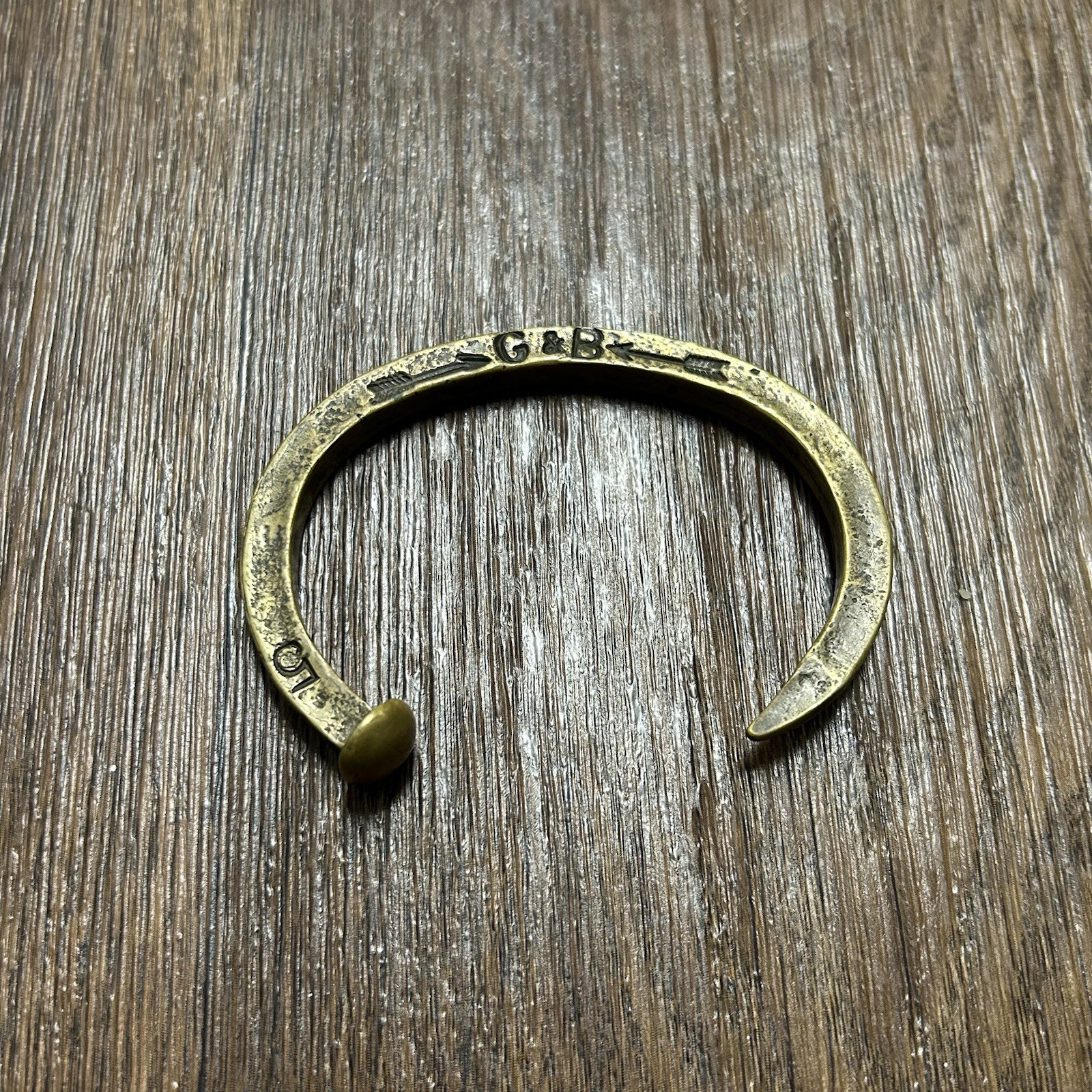 Le Beau Giles & Brother Limited Edition Open Cuff Railroad Spike Bracelet