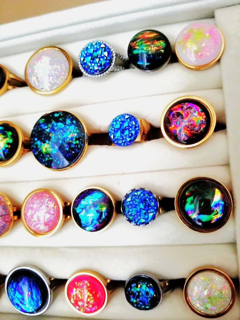 30 Ring Box – NEW Wholesale Rings in All Stainless-Steel with Adjustable Bands