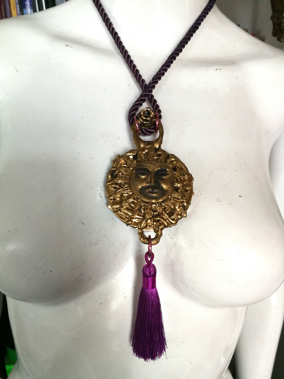 talisman protection evil eye amulet pendant necklace charm sun jewelry dragon by