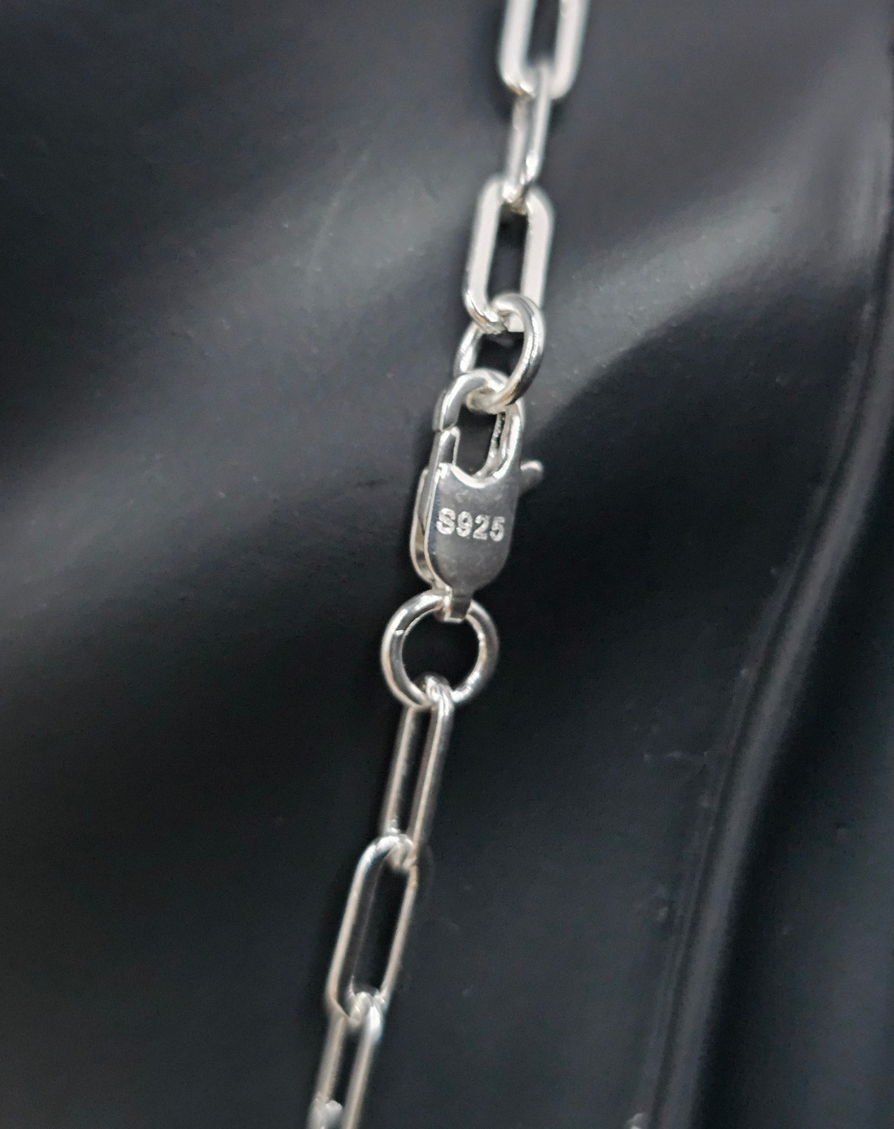 .925 Sterling Silver Paperclip Rolo 4 MM Solid Chain 20 in Necklace For Women
