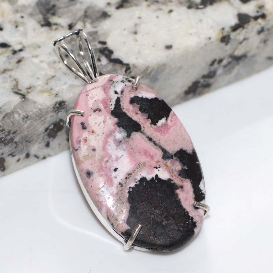 925 Silver Plated Outstanding Cobalt Calcite Pendant 1.8″ Gift Fashion Sale GW