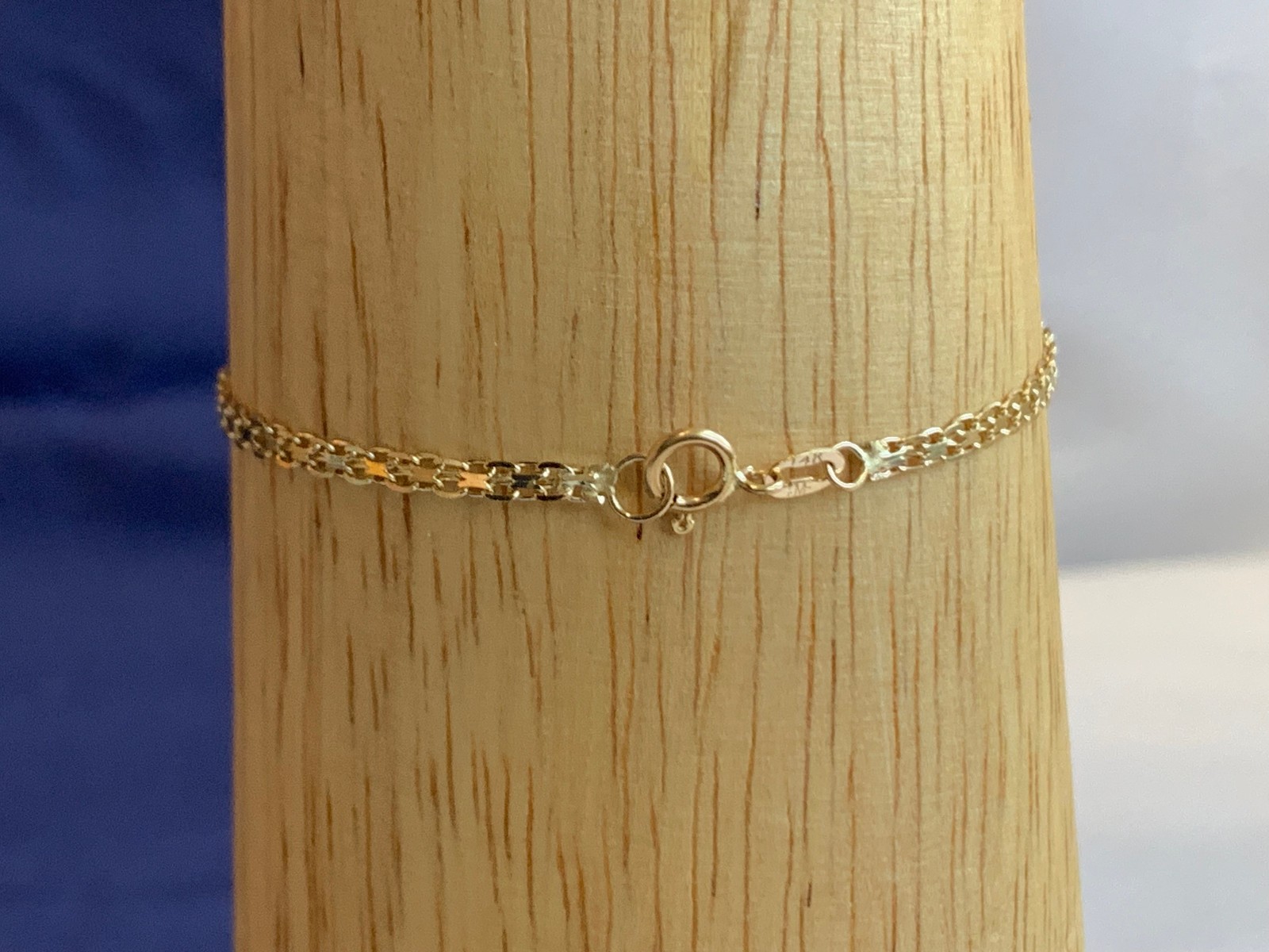 14K Yellow Gold Bracelet 1.82g Fine Jewelry 6″ Pink Kunzite Color Stone *READ*