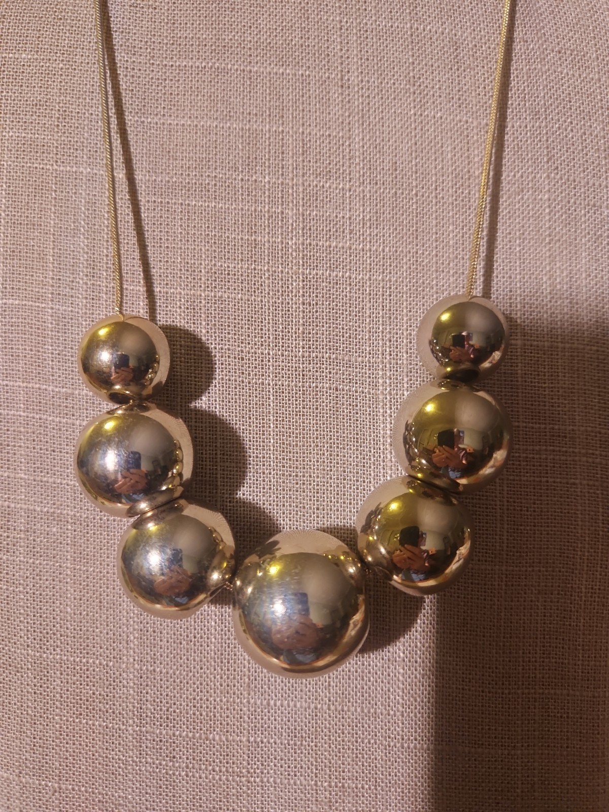 Express Chunky Gold Tone Chain With Large Balls