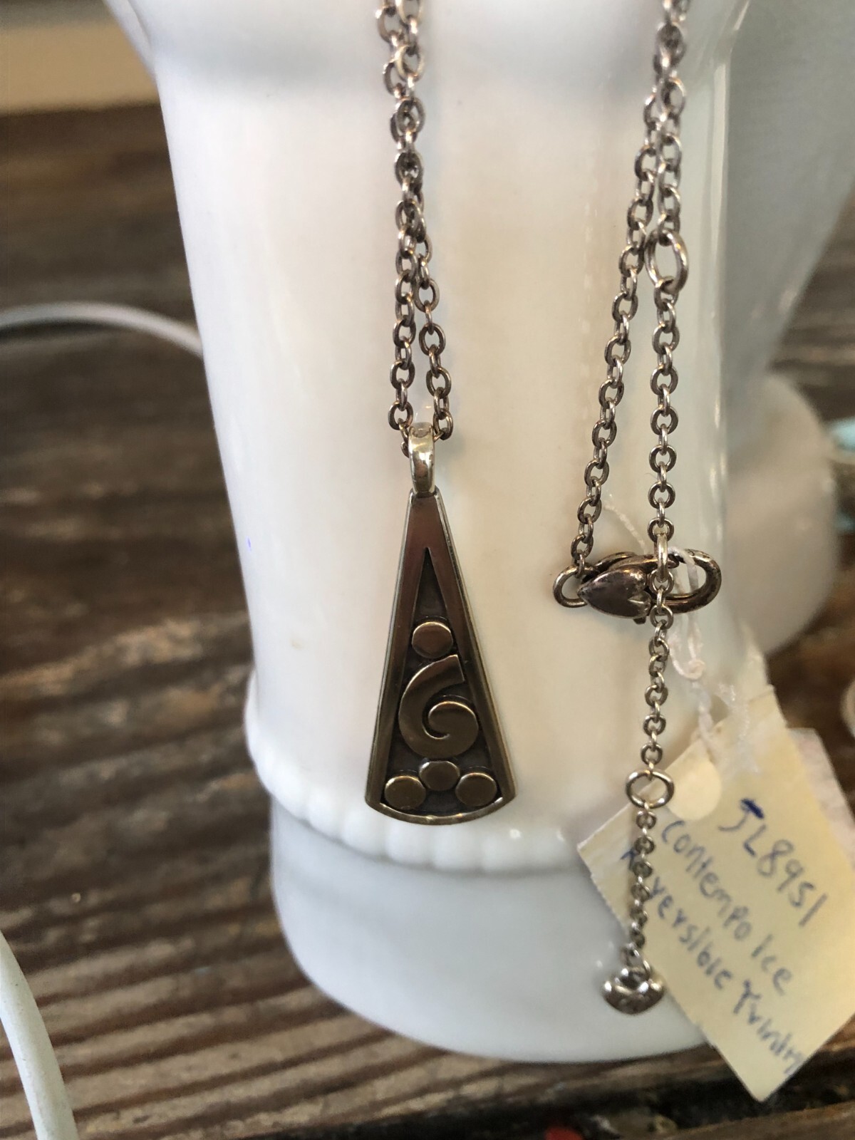 New Brighton Jewelry Contempo Ice Trinity Reversible Pendant And Neckalce