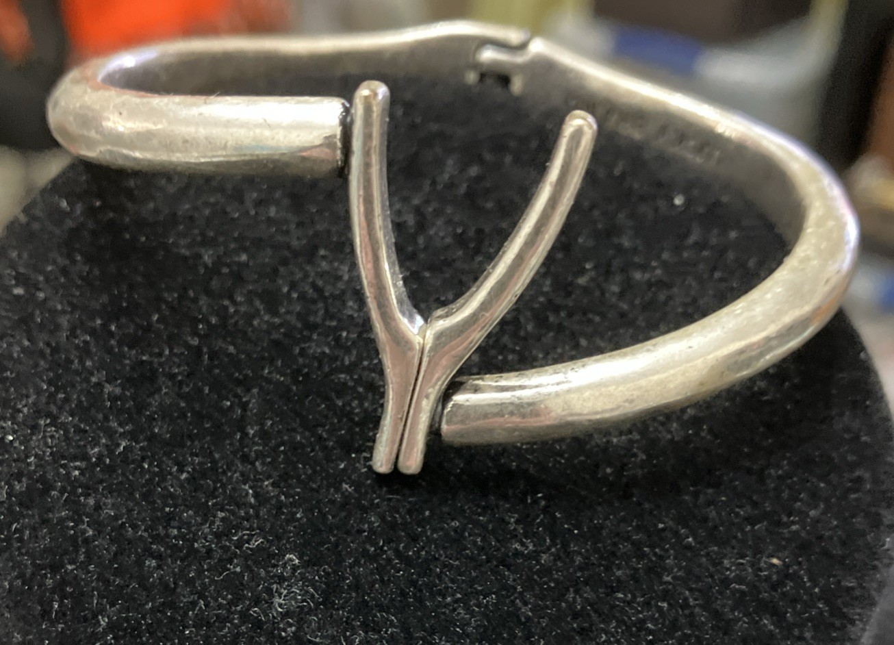Lucky Brand Bracelet Silver Tone Wish Bone Good Luck