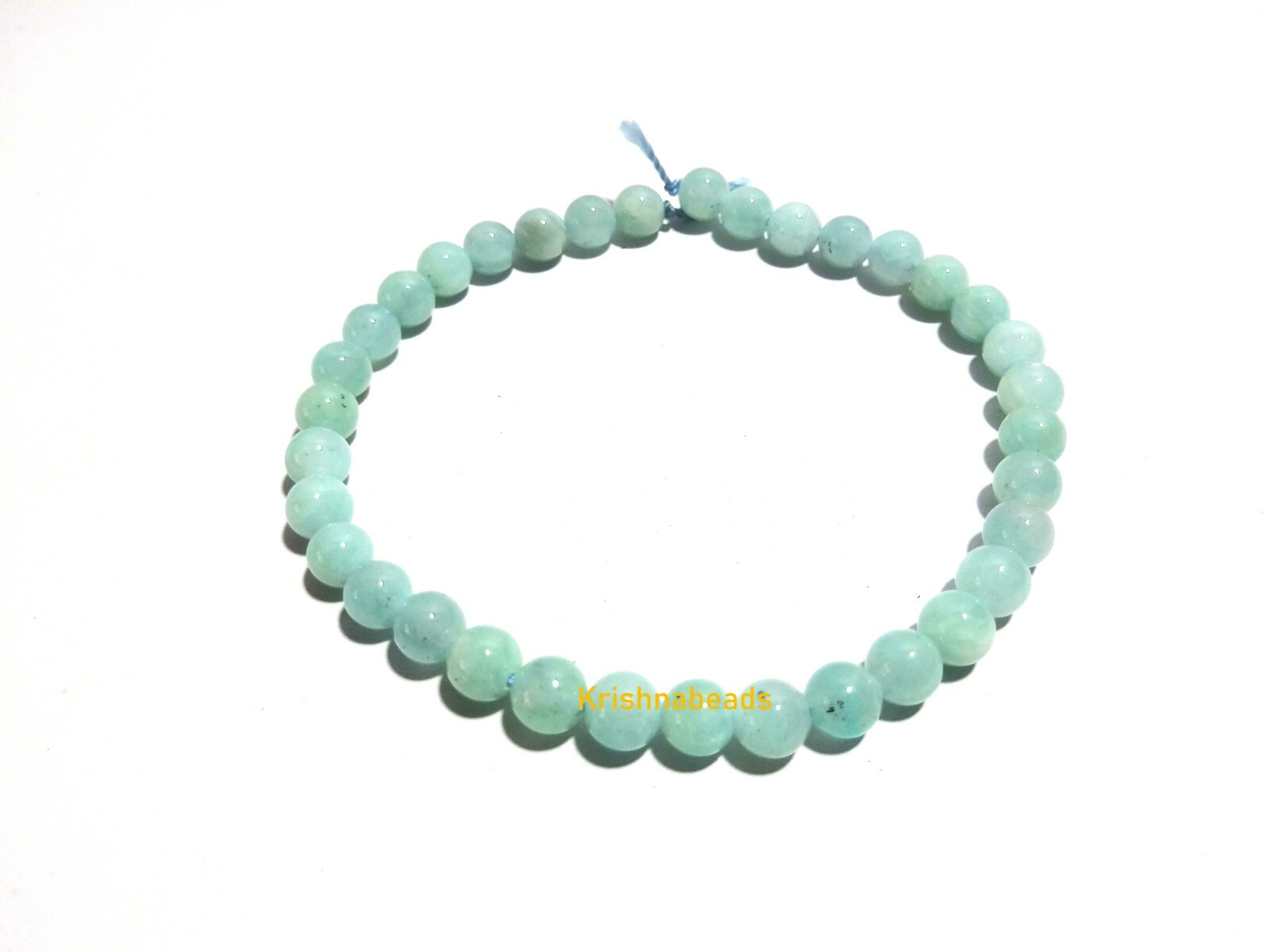1 Strand Natural Amazonite 6mm Round Smooth Ball Gemstone Beads 7″Inch Bracelet