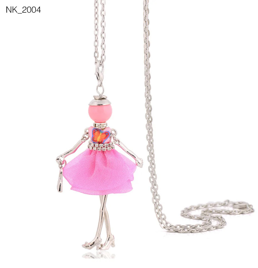 Statement Pendant Necklace Long Chain Lady Charm Jewelry Women Trend Style 1 Pc