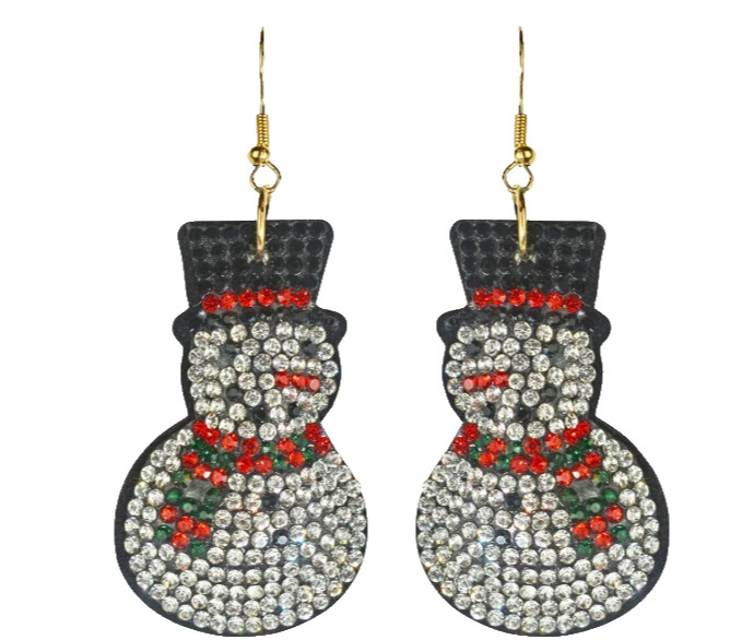 Kirks Folly CHRISTMAS Earrings Snowman Christmas French Wire Earrings GT