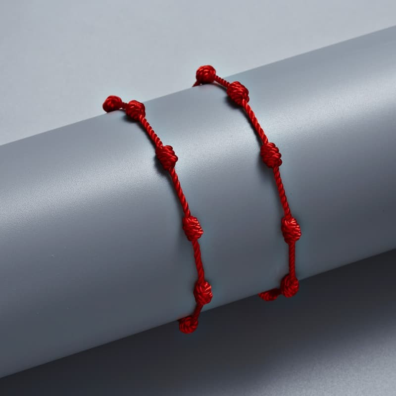 Braided String Bracelet 7 Knots Rope Adjustable Lucky Bangle Women Men Jewelry