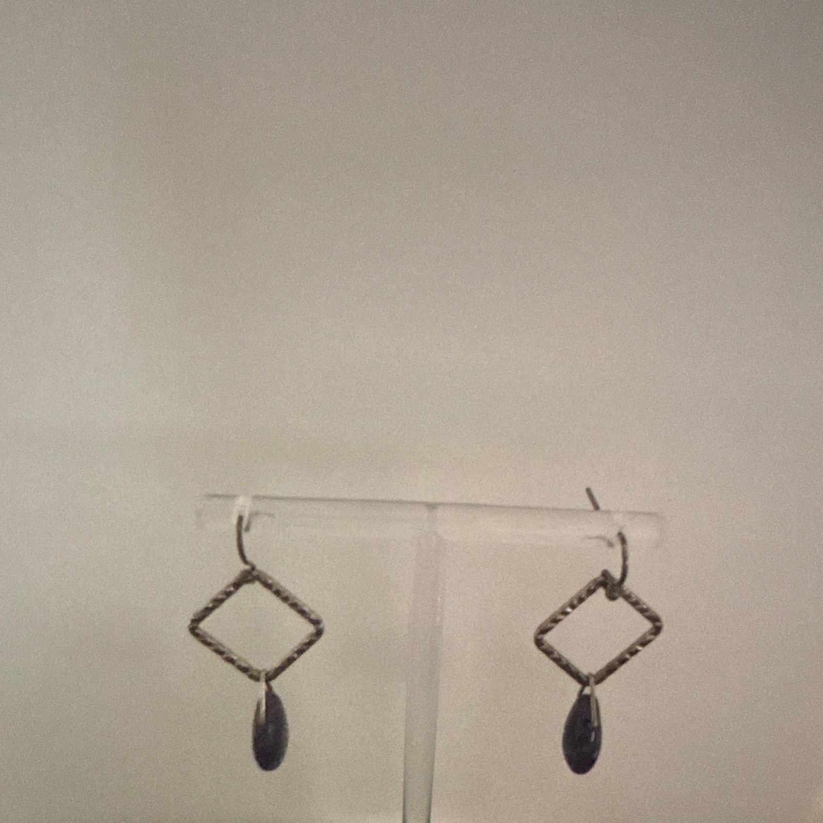 Amethyst Briolette SilverDangle Drop Hook Earrings