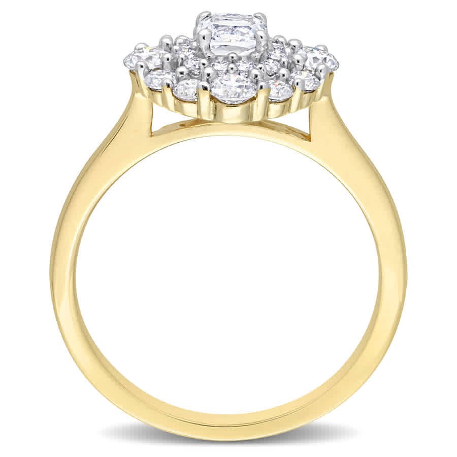AMOUR 1 CT DEW Created Moissanite Engagement Ring In 10K Yellow Gold