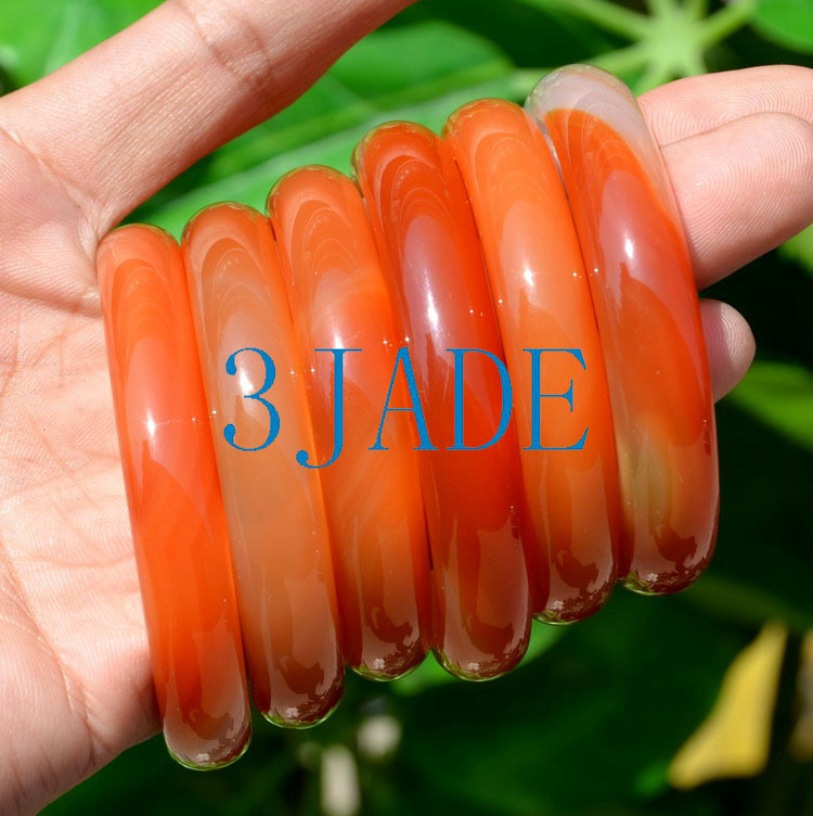 60mm*50mm Oval Carnelian / Red Agate Bangle Slim Bracelet