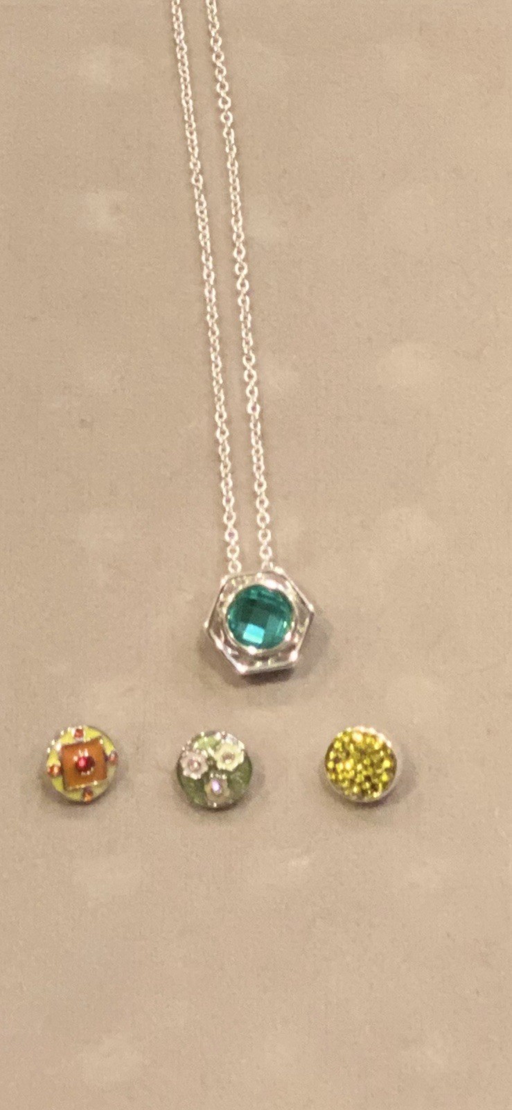 Women’s Silver Necklace Interchangeable Dots Style Dots NEW WITH TAGS