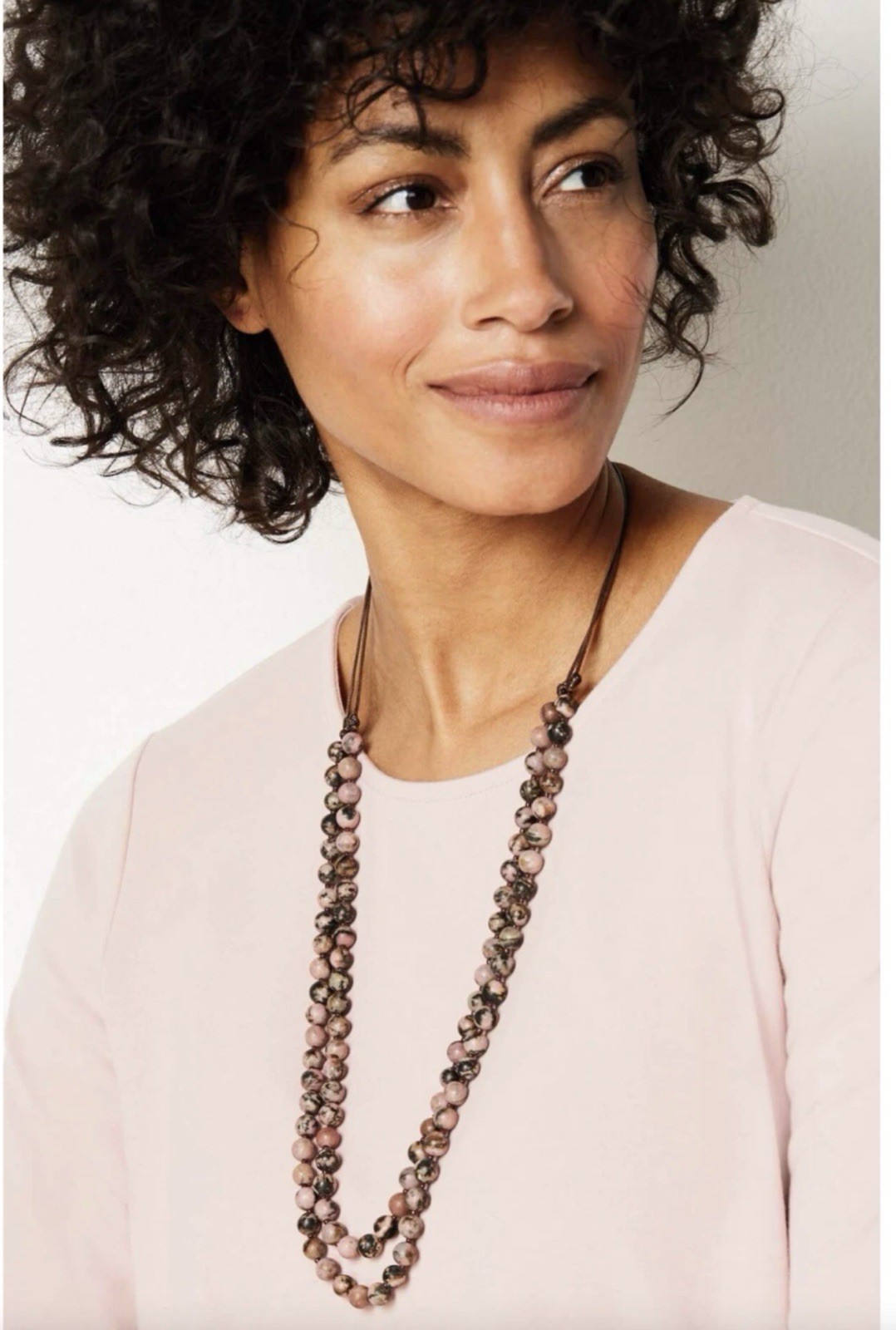 New J.Jill Pure Jill Serene Stones Semiprecious Double-Strand Necklace Artisan