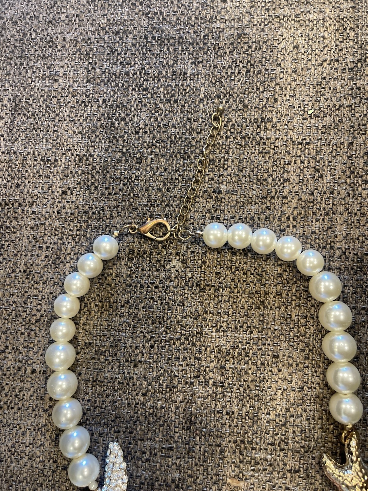 Statement Peach Beaded Necklace & Earring Set with Pearl Accents