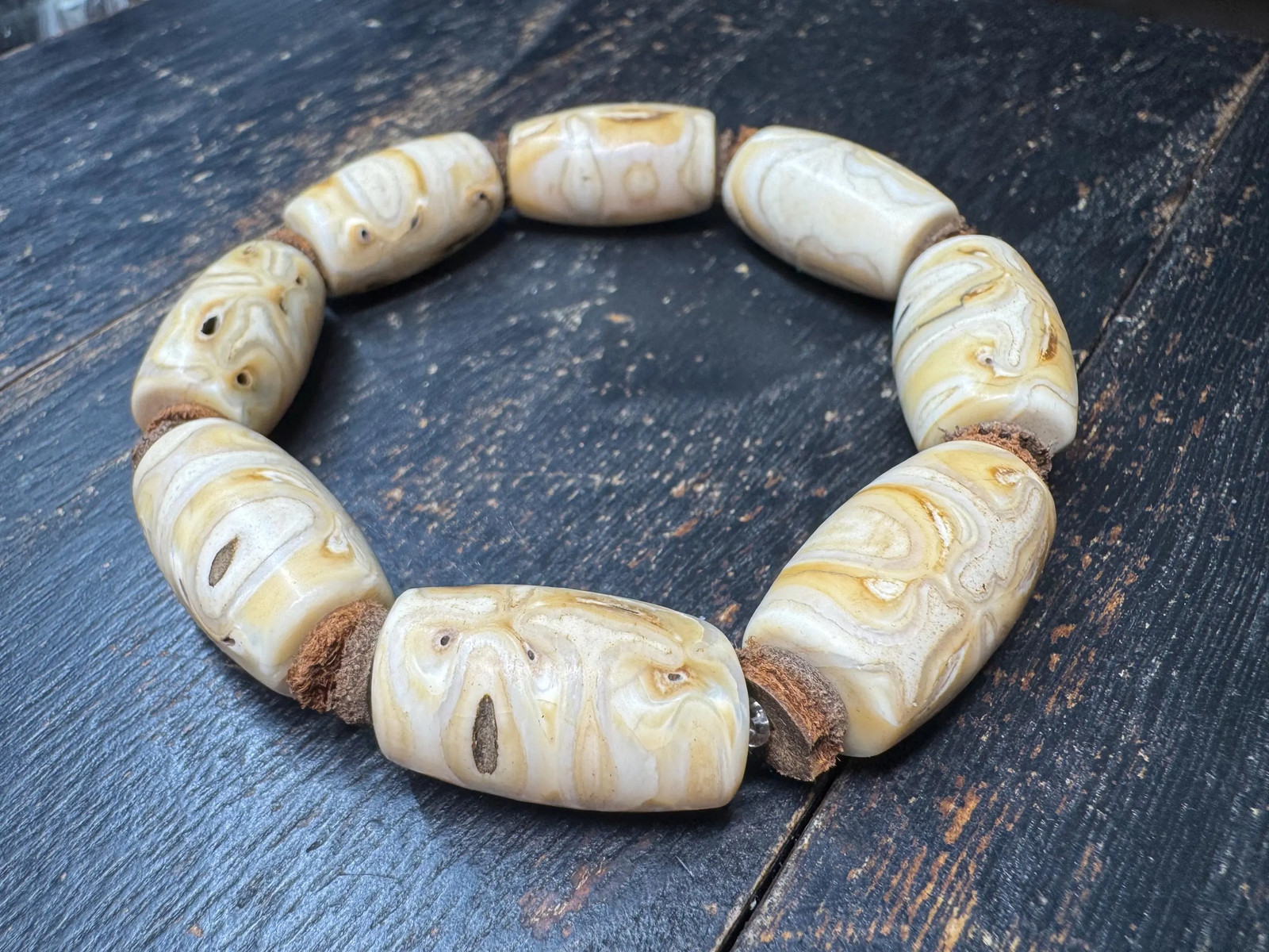 Camel Tooth Bead Bracelet – Handcrafted Natural Camel Tooth Bracelet – Tibetan