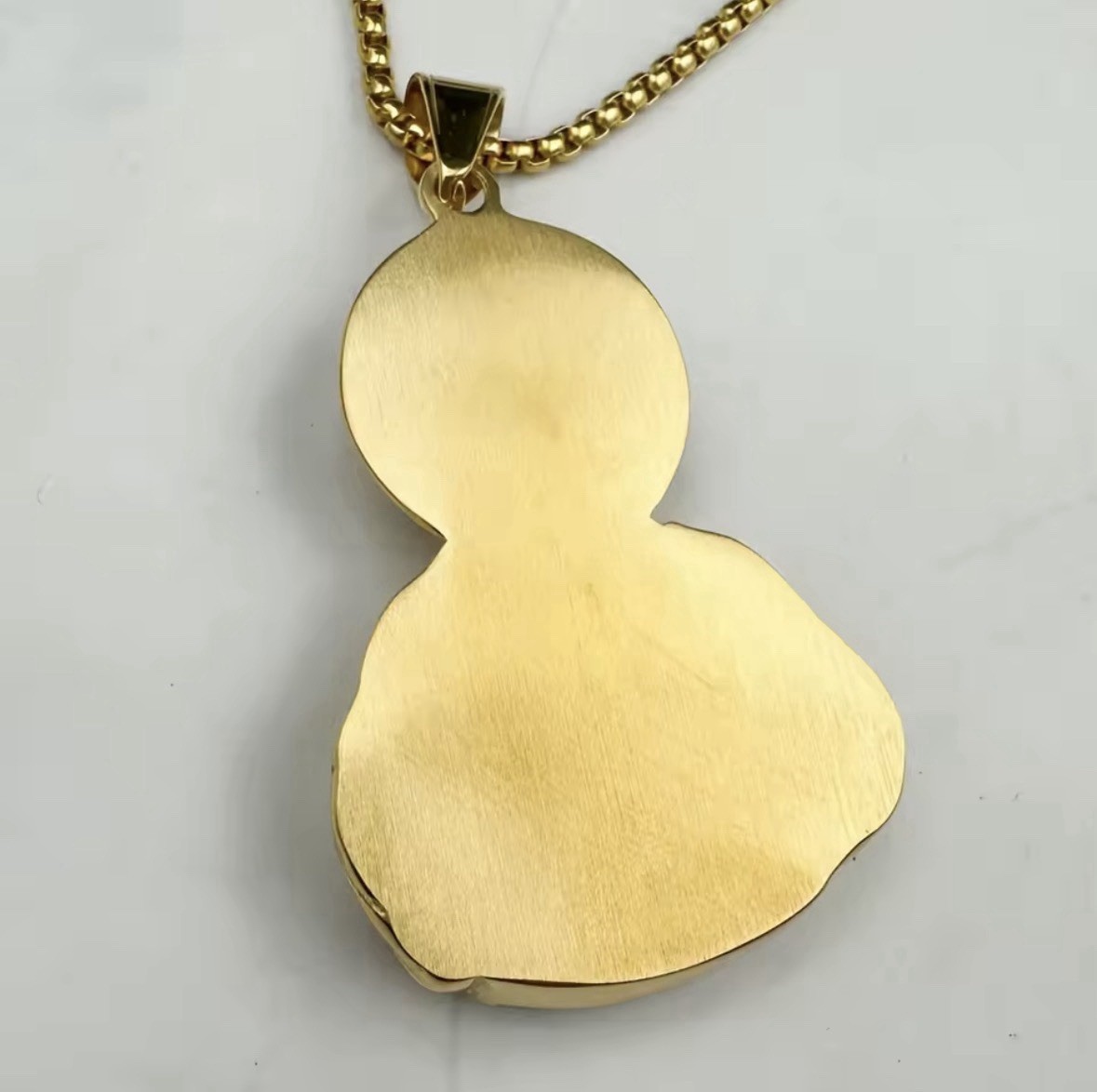 14k Gold Plated Jesus Pendant 60x38mm with 23” Chain